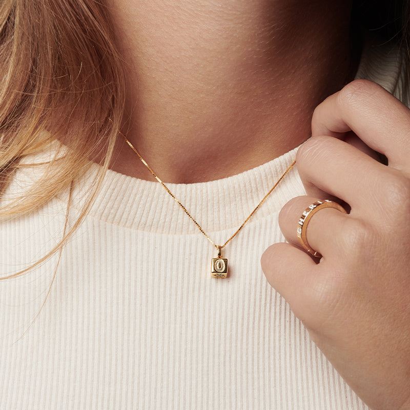 PERSN by Rauschmayer - Necklace - Cube Pendant Necklace