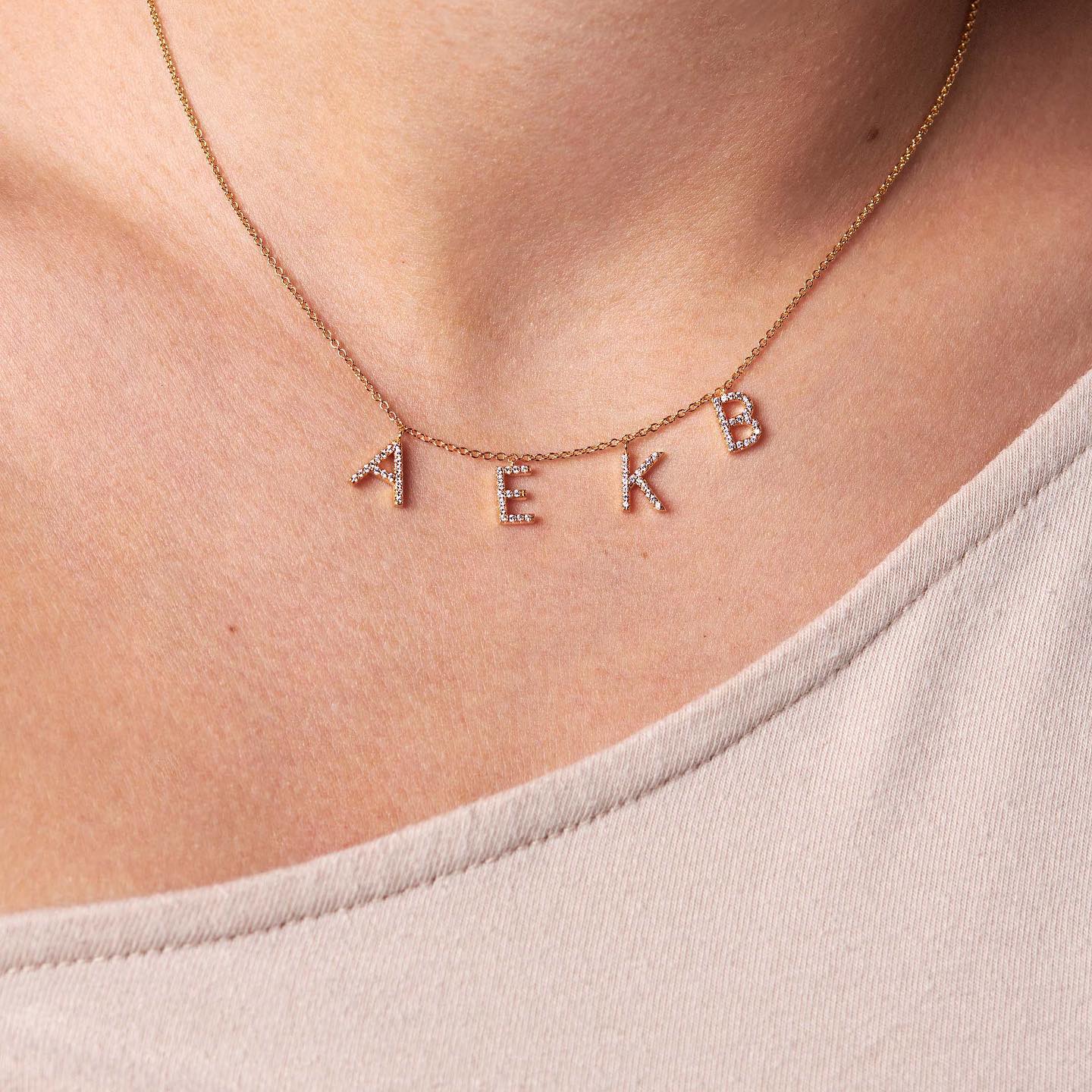 PERSN by Rauschmayer - Necklace - Lily Letters Necklace