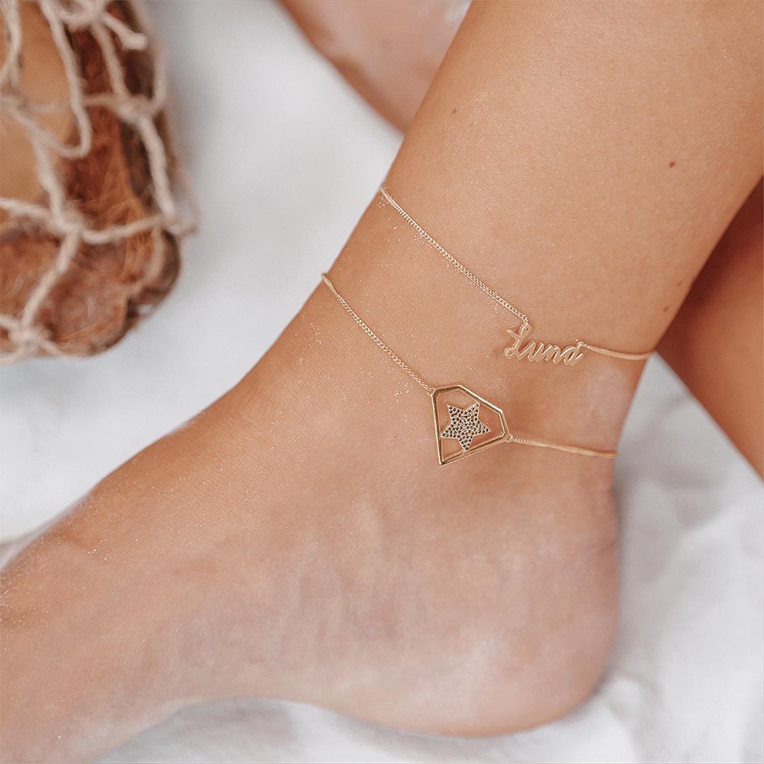 PERSN by Rauschmayer - Anklet - Diamond-Shaped Frame Anklet