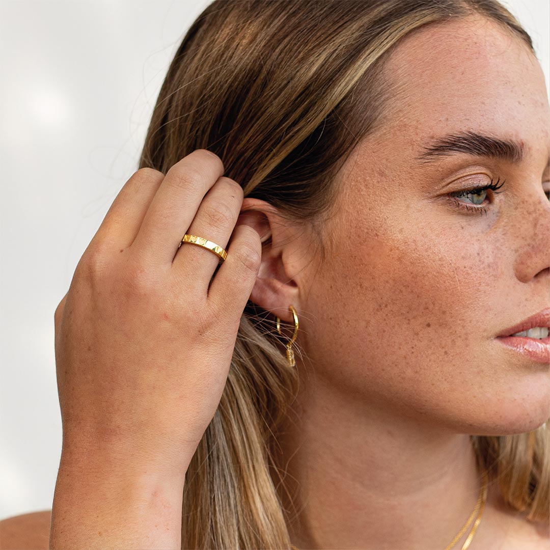 PERSN by Rauschmayer - Earrings - Lily Initials Earrings (5/8in.)