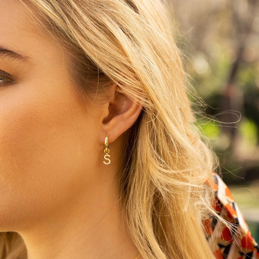 PERSN by Rauschmayer - Earrings - Lily Initials Earrings (5/8in.)