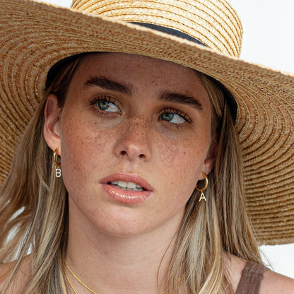 PERSN by Rauschmayer - Earrings - Lily Initials Earrings (7/8in.)