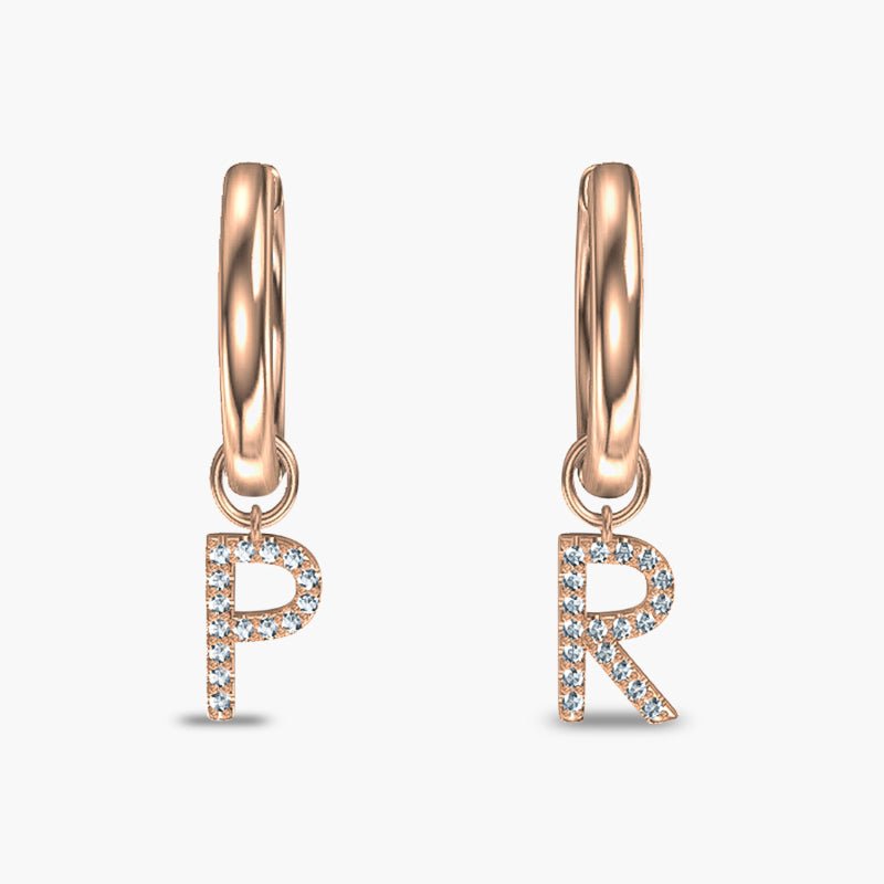 PERSN by Rauschmayer - Earrings - Lily Initials Earrings (7/8in.)