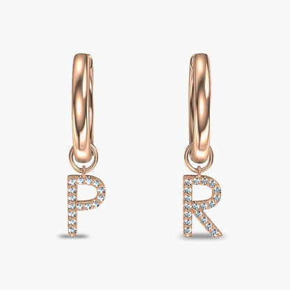PERSN by Rauschmayer - Earrings - Lily Initials Earrings (7/8in.)