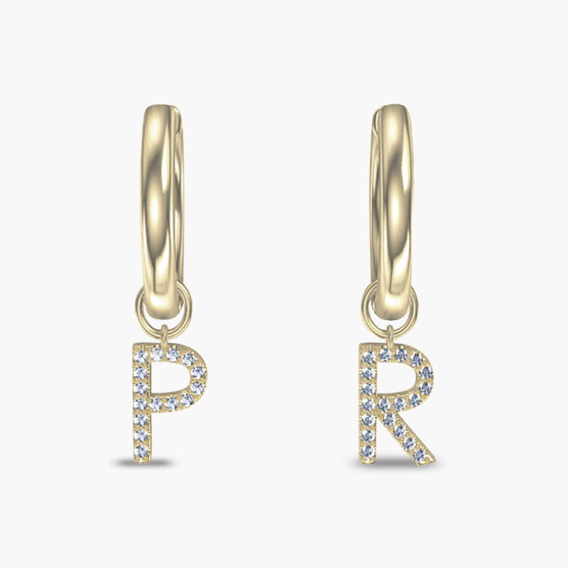 PERSN by Rauschmayer - Earrings - Lily Initials Earrings (7/8in.)