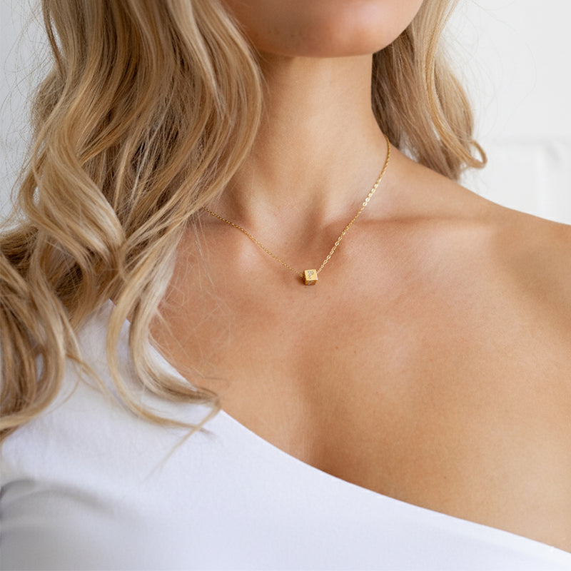 PERSN by Rauschmayer - Necklace - Cube Charm Necklace