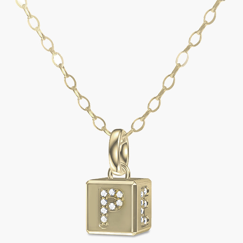 PERSN by Rauschmayer - Necklace - Cube Pendant Necklace