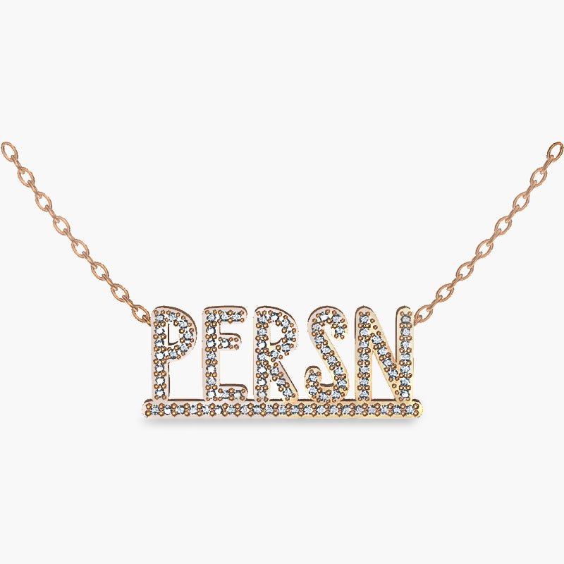 PERSN by Rauschmayer - Necklace - Signature Name Necklace With All Caps
