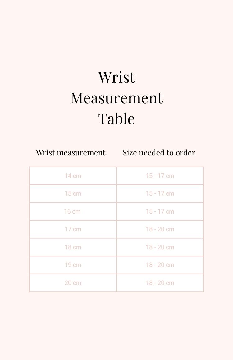 PERSN by Rauschmayer - Size Guide - Bracelet