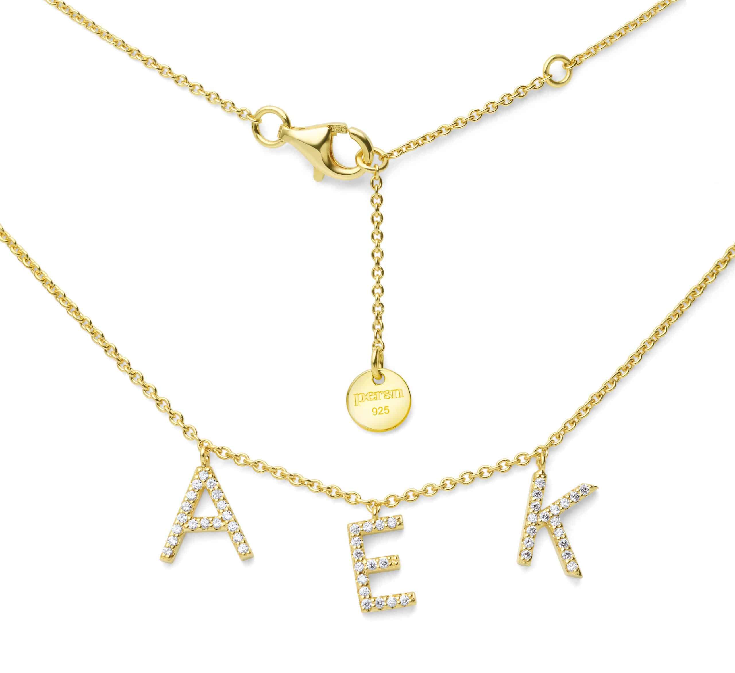 Necklaces with letters