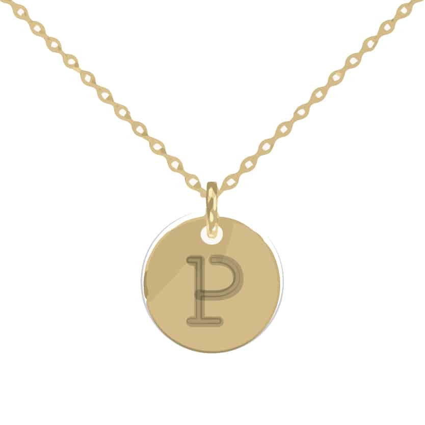 Personalized Necklace Engraved Letter